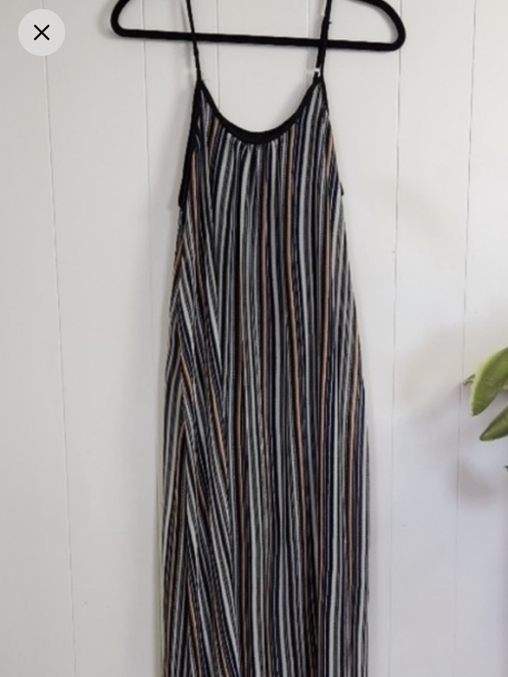 Ya Los Angeles Black Striped Maxi Dress